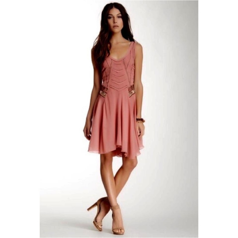 RARE! FP Peach-Pop Gasby dress.